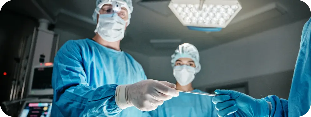 Surgeons performing an all-inside meniscus repair technique designed to reduce the risk of nerve and vessel injury in the knee